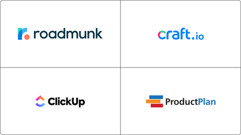 Project roadmap tools - Roadmunk, Craft.io, ClickUp, ProductPlan