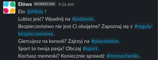 Slack welcome messages